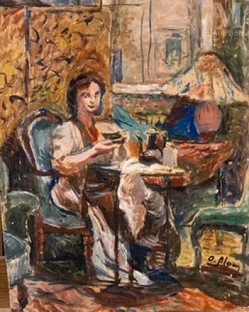 Femme à la tasse de thé