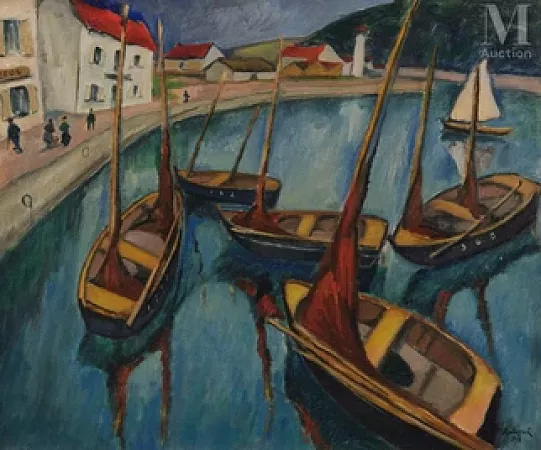Jan RUBCZAK (Stanislawow 1882 - Auschwitz 1942) — Port en Bretagne, Audierne
