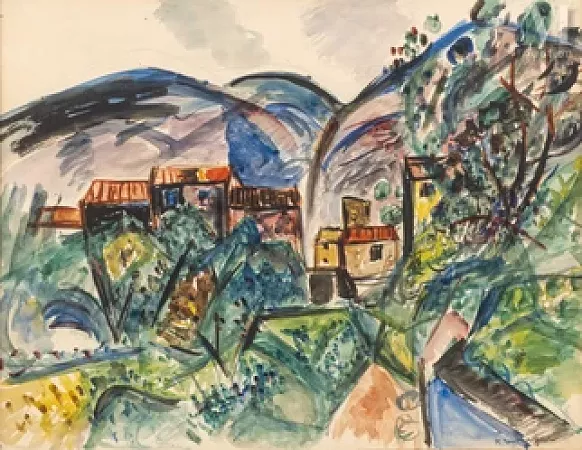 Paysage aux collines