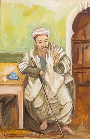 Scène de café à Alger