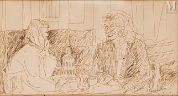 Scène de café