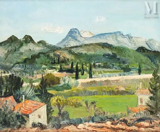 Paysage du Midi aux cyprès