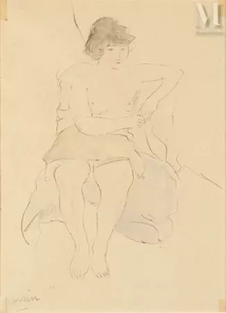 Demi-nu / Femme allongée de dos
