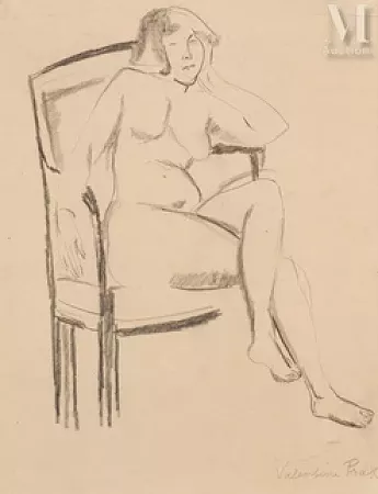 Femme nue au fauteuil