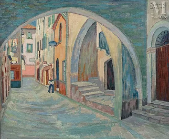 Vieille rue à Villefranche sur mer
