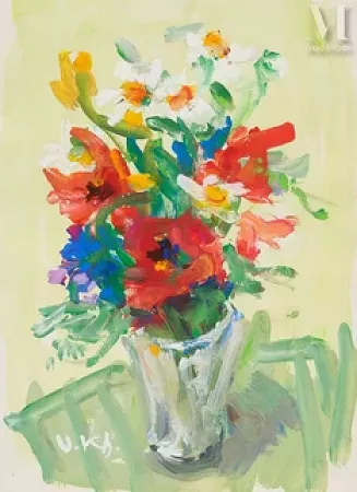 Bouquet de coquelicots et marguerites