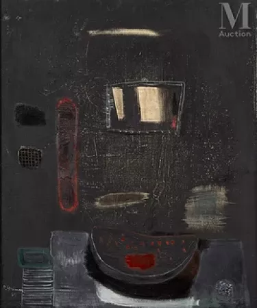 Figure sur fond noir