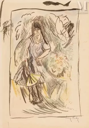 Lucy Krohg à l'éventail