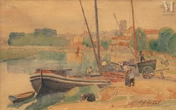 Péniche à quai