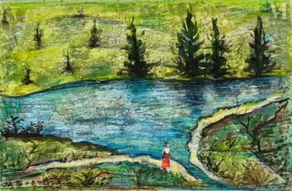 Personnage dans un paysage