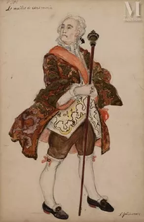 Projets de costume pour le théâtre Antoine, Le maitre de cérémonie