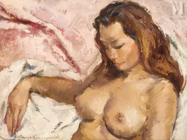 Buste de femme au drapé