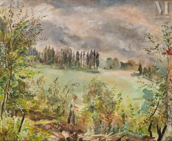 Personnage dans un paysage