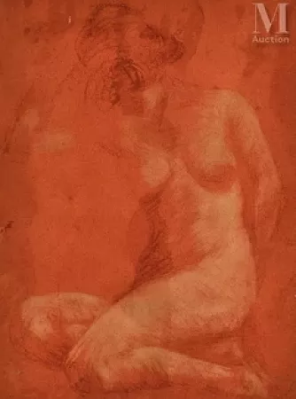 "Nude with arms behind her back"