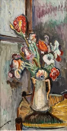 Bouquet de fleurs sur la chaise