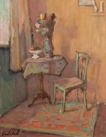 Scène d'intérieur au guéridon