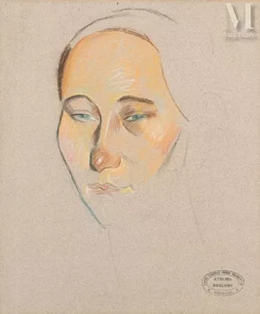 Esquisse du visage de Nadia Léger