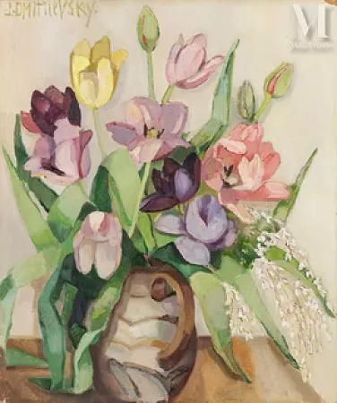 Bouquet de tulipes dans un vase