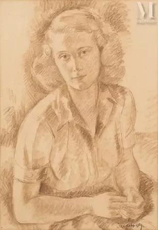 Portrait de femme au chemisier