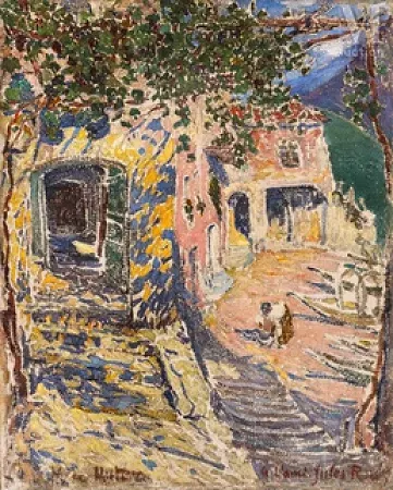Mela MUTER (Varsovie 1876 - Paris 1967) — Petit port de pêcheurs en Catalogne