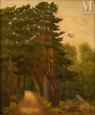 Le chemin dans la forêt de Barbizon (Path with arched trees, Barbizon)