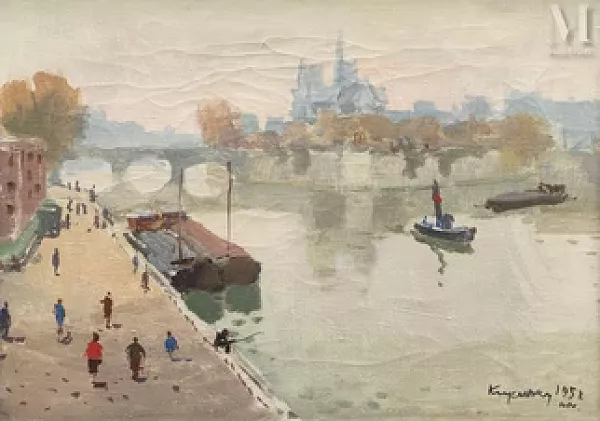 Les quais près de Notre Dame de Paris