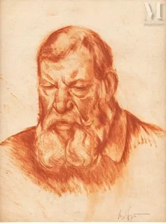Portrait d'homme barbu