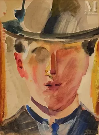 Tête d’homme au chapeau