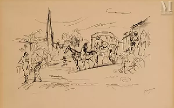 Scène de rue aux U.S.A