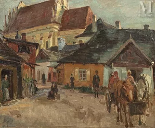 Scène de rue à Kazimierz, Cracovie