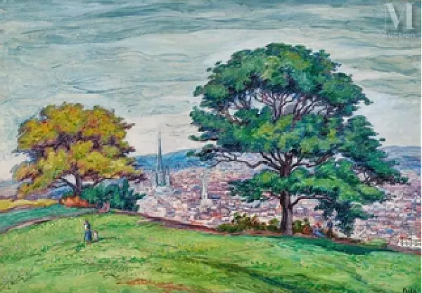 Rouen, vu de la côte de Sainte Catherine