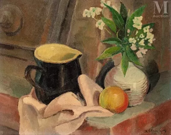 Nature morte au bouquet et à la cruche