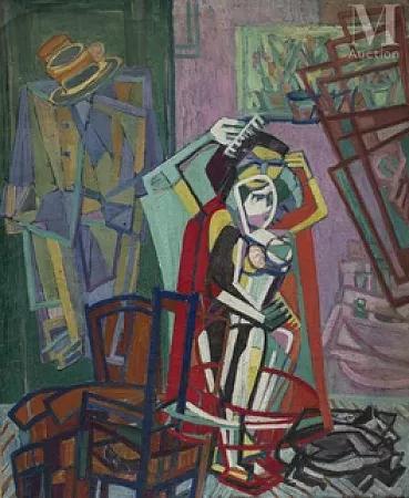 Jeune femme se coiffant