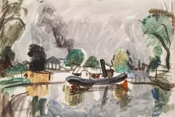Péniche sur le canal