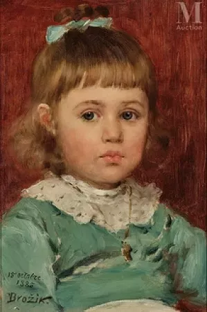 Portrait d'Olga de Brožik, enfant