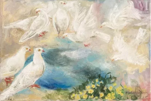 L'envolée de pigeons