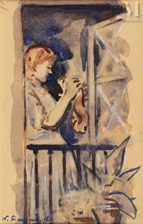 Jeune femme à la fenêtre