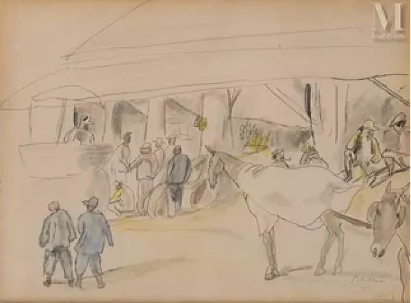 Scène de marché à Cuba