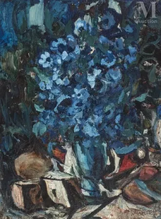 Bouquet de fleurs bleues