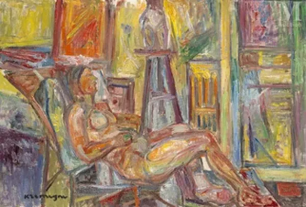 Nu dans l'atelier de l'artiste