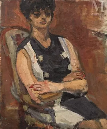 Portrait de femme assise