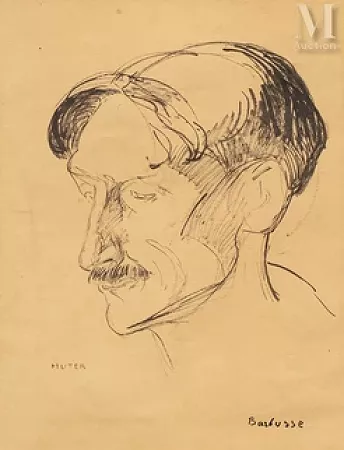 Portrait de l'écrivain Henri Barbusse