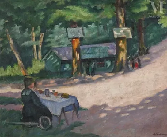 Scène dans un parc