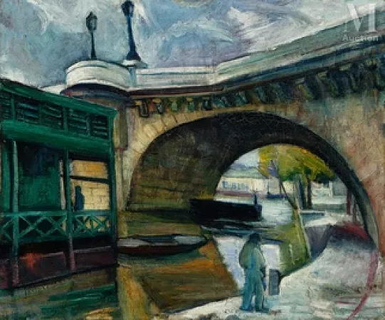 Personnage sous le Pont Neuf à Paris