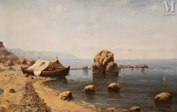 Barque de pêcheurs en mer de Crimée